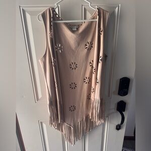 Ariat Tan Sleeveless Vest with Cutout Detail